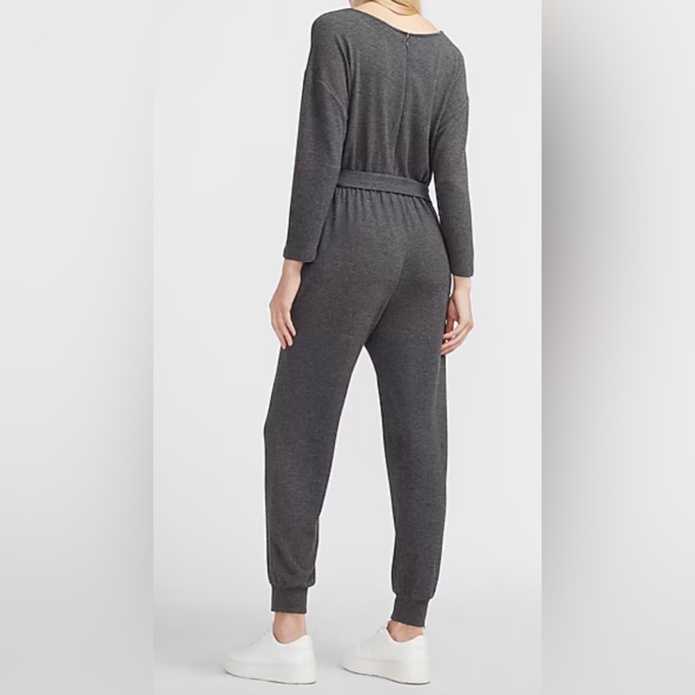 Express Jumpsuit Charcoal Grey Long Sleeve NWT • Size S